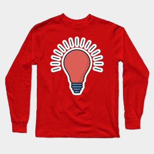 Creative idea sticker design vector logo concept illustration. Lightbulb sticker logo icon design. Long Sleeve T-Shirt